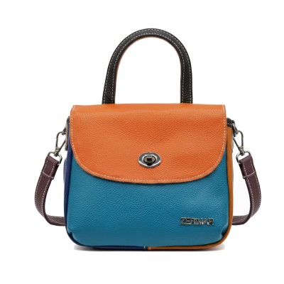 Bolso doble asa de piel 19x15x7 cm DESTINO