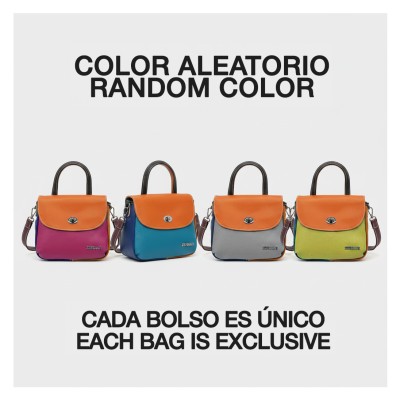 Bolso doble asa de piel 19x15x7 cm ICONO