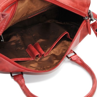 Bolso doble asa de piel trenzado 23x29x10 cm TRAMA II