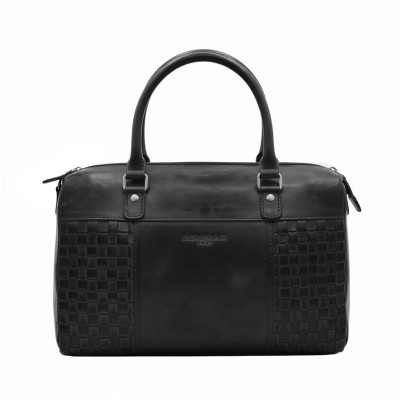 Bolso doble asa de piel trenzado 23x29x10 cm TRAMA II