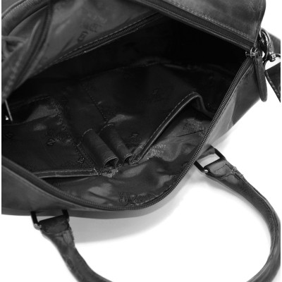 Bolso doble asa de piel trenzado 23x29x10 cm TRAMA II
