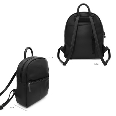 Mochila de piel natural 27x23x10 cm PUMPY