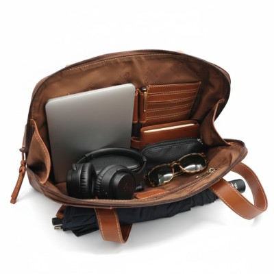 Bolso de piel de hombro 32x26x10 cm SHELL