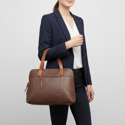 Bolso de piel de hombro 32x26x10 cm SHELL