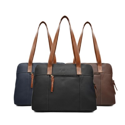 Bolso de piel de hombro 32x26x10 cm SHELL