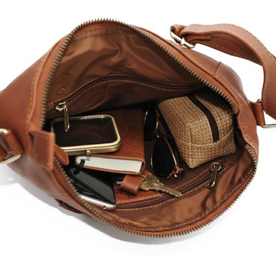 Bandolera de piel 27x24x7 cm PUNO