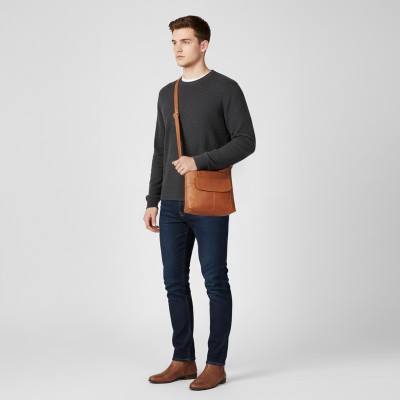 Bandolera de piel 27x24x7 cm PUNO