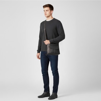 Bandolera de piel 27x24x7 cm PUNO