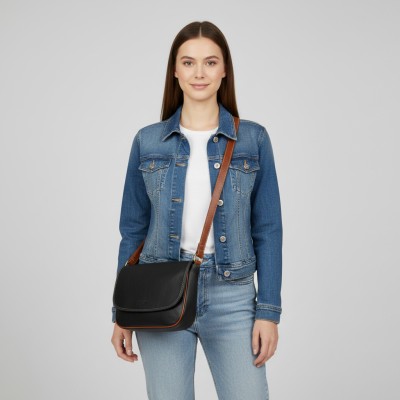 Bolso de piel bandolera 25x20x8 cm SHALE