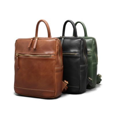 Mochila de piel natural 26x23x8 cm ANGLE