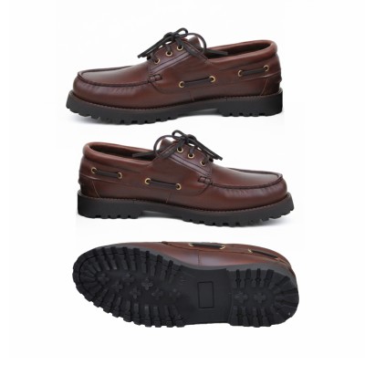Nauticos de piel cordones modelo BARREL