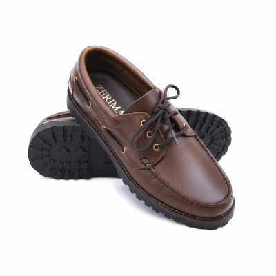 Nauticos de piel cordones modelo BARREL