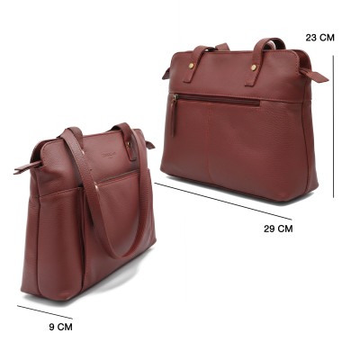 Bolso de piel de hombro 29x23x9 cm JUBA