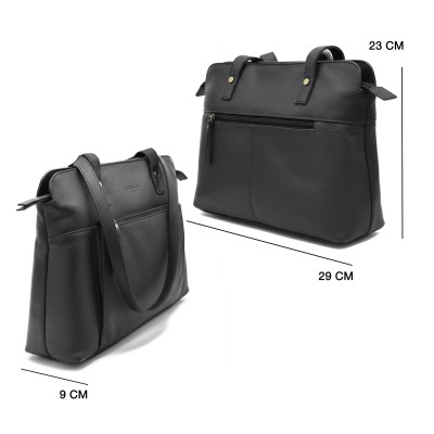 Bolso de piel de hombro 29x23x9 cm JUBA