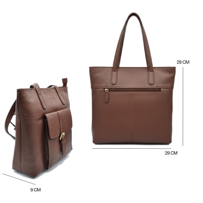 Bolso de piel de hombro 29x29x9 cm NYAMA