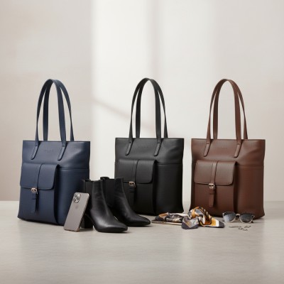 Bolso de piel de hombro 29x29x9 cm NYAMA