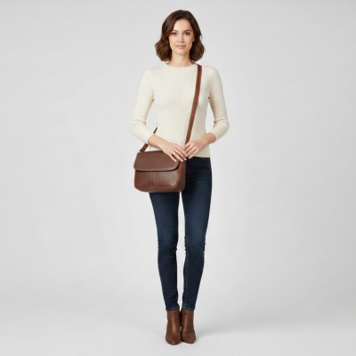 Bolso de piel bandolera 19x25x8 cm MECO