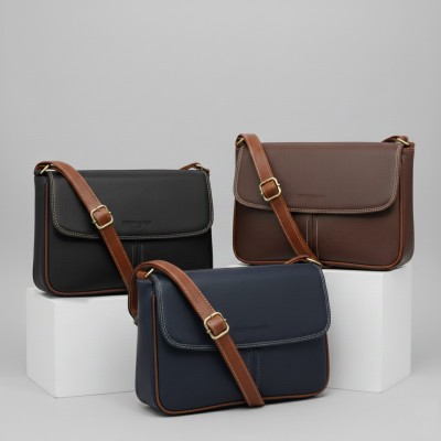 Bolso de piel bandolera 19x25x8 cm MECO