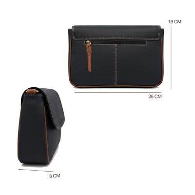 Bolso de piel bandolera 19x25x8 cm MECO