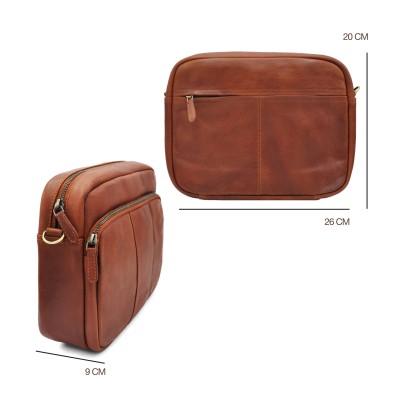 Bolso de piel bandolera 20x26x9 cm SUQUE