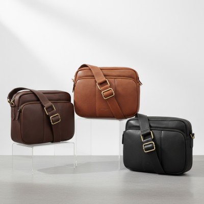 Bolso de piel bandolera 20x26x9 cm SUQUE