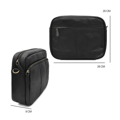 Bolso de piel bandolera 20x26x9 cm SUQUE