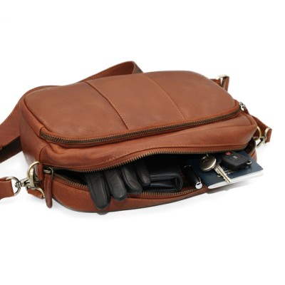 Bolso de piel bandolera 20x26x9 cm SUQUE