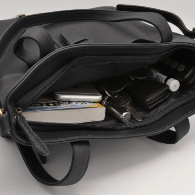 Bolso de piel doble asa 26x26x9 cm DEAN