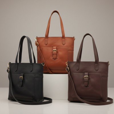 Bolso de piel doble asa 26x26x9 cm DEAN