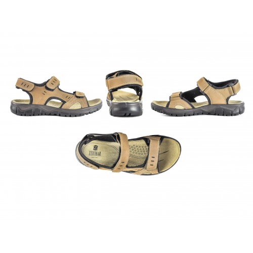 Sandalias de piel STONE con cierre de velcro