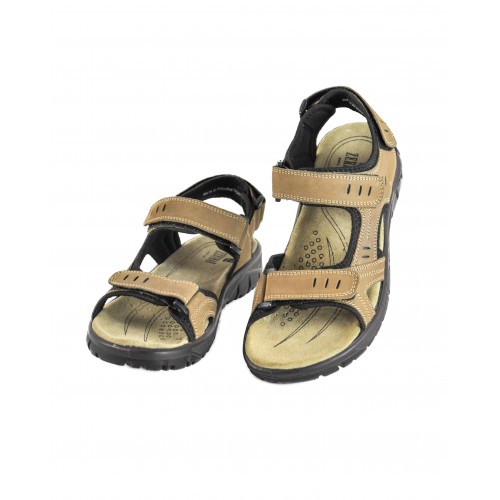Sandalias de piel STONE con cierre de velcro