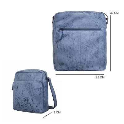 Bolso bandolera de piel modelo NAGIB 30x25x9 cm