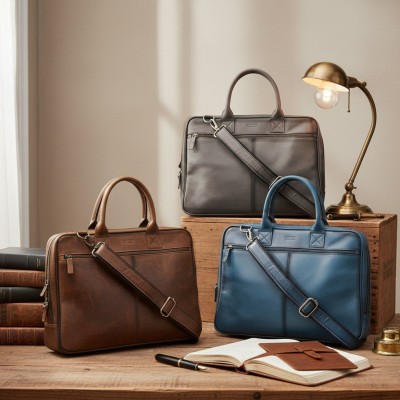 Maletín de piel multiespacio 30x40x8,5 cm OCEAN&APACHE