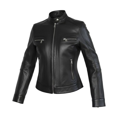 Chaqueta de piel con cremallera BISTRE