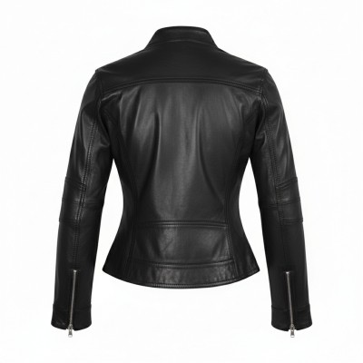 Chaqueta de piel con cremallera BISTRE