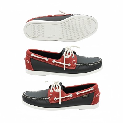 Náuticos de piel con cordones modelo TIRRENO