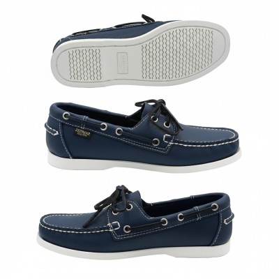 Náuticos de piel con cordones modelo TIRRENO