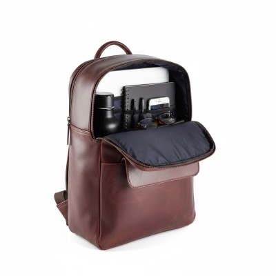 Mochila de piel natural 38x28x11 cm BLOKE