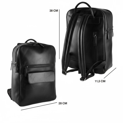 Mochila de piel natural 38x28x11 cm BLOKE
