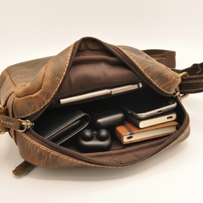 Bolso bandolera de piel modelo GHOST 20x16x5,5 cm