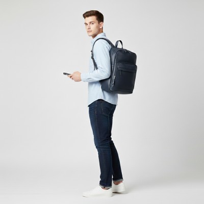 Mochila de piel natural 30x40x12 cm MERCO