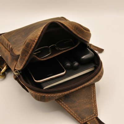 Bolso bandolera de piel modelo DUNN 25x14x7 cm