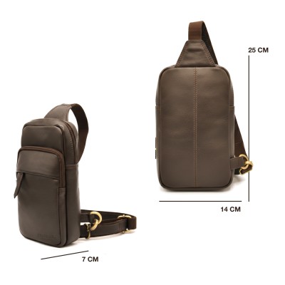Bolso bandolera de piel modelo DUNN 25x14x7 cm