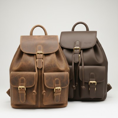 Mochila de piel natural 40x33x11 cm BEFIK