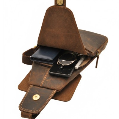 Bolso bandolera de piel modelo ROTE 29x18x5 cm