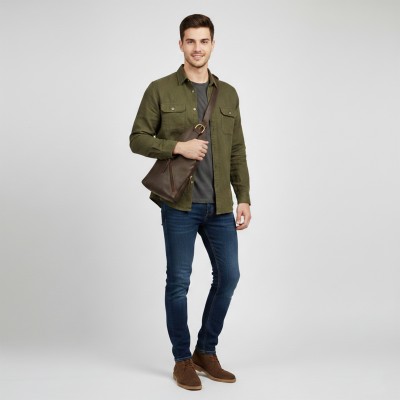 Bolso bandolera de piel modelo ROTE 29x18x5 cm