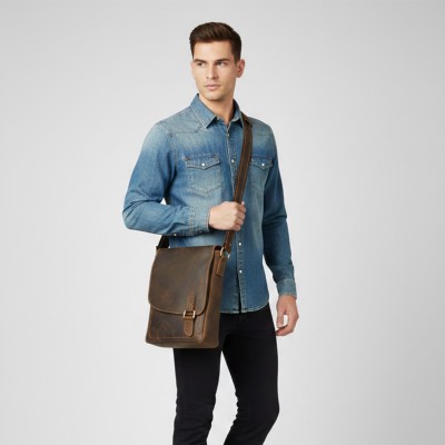 Bolso bandolera de piel modelo CAVAL 28x23x7 cm