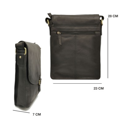 Bolso bandolera de piel modelo CAVAL 28x23x7 cm