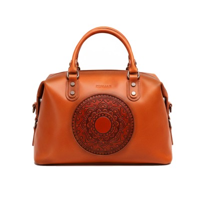 Bolso de piel doble asa 32x22x12 cm MILO