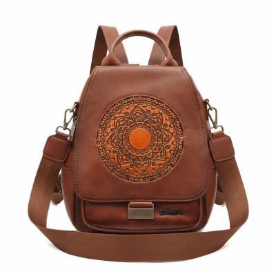 Mochila de piel natural 28x23x13 cm NORAK